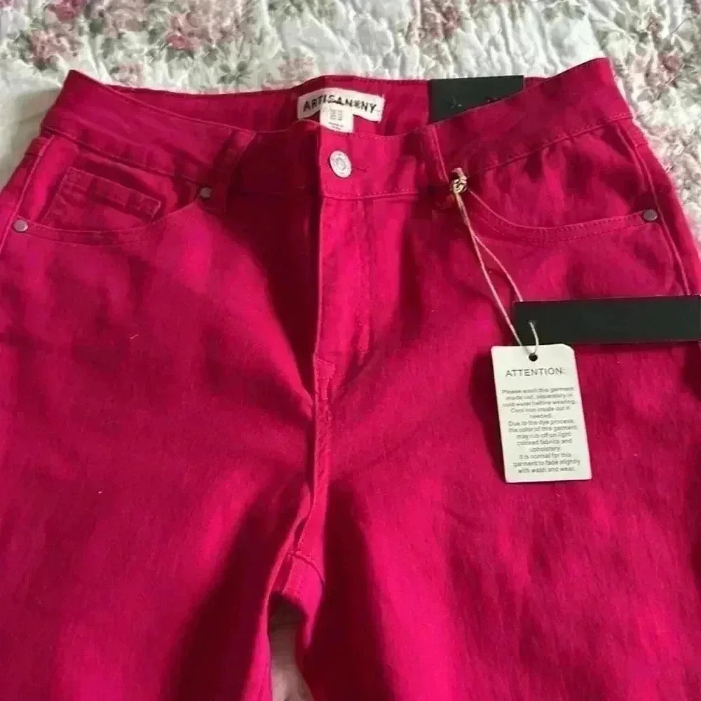 ARTISAN NY hot pink skinny Jean 26 inch inseam - Picture 3 of 5